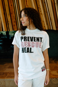 White Prevent Rescue Heal Shirt (V-Neck)