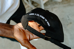 "Change a Life, Change the World" Adjustable Baseball Cap - Black