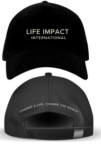 "Change a Life, Change the World" Adjustable Baseball Cap - Black